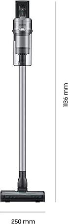 Samsung Jet 75 pet extra, Stabstaubsauger, Beutellos, Schwarz, Silber, 0,8 l, Zyklonal, Zyklonal