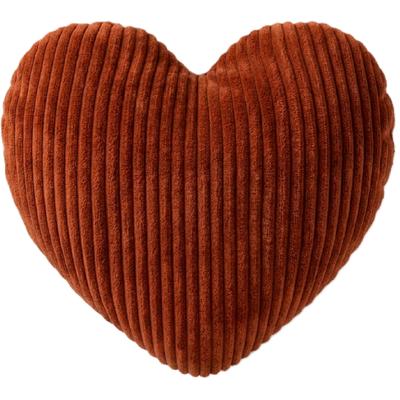 Dekokissen DONE. "SHAPE HEART", braun (zoom rust, cord herz), B:45cm H:10cm L:45cm, Kunstfaser, Polyester, Dekokissen_Sitzkissen_Kissenhüllen, Drei Stoffvarianten: Chenille, Bouclé und Kord