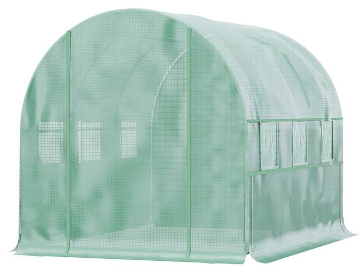 Outsunny Foliengewächshaus, 2,95x2x2 m Tunnel-Gewächshaus, Winddichtes Treibhaus