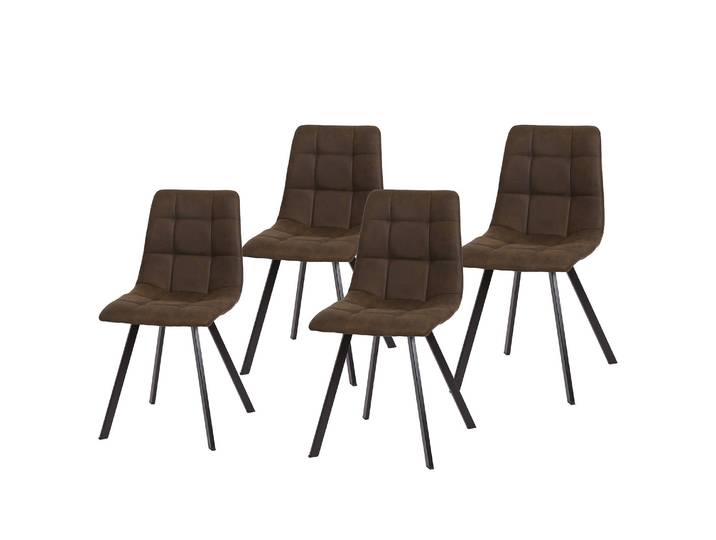Polsterstuhl Donnell 44 x 86 x 57cm Braun/Braun 4er Set