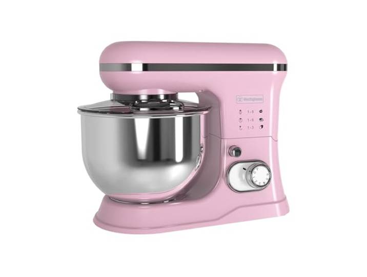 Westinghouse Retro Standmixer - 1200W - Küchenmaschine 5L Rührschüssel - Küchenroboter - Küchenmixer - Küchenmixer - Küchenmaschine - Rosa