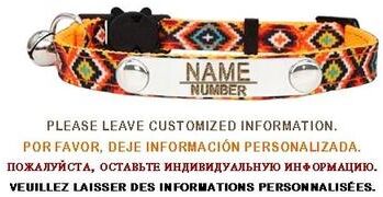 Inspired Finds CustomCharm Personalized Breakaway Pet Collar With Bell & Nameplate orange