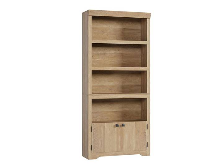 GARVEE BIBLIOTHEQUE-Bibliothèque à 5 niveaux Meuble de rangement 2 portes étagères réglables rangement ouvert en MDF 80×30×175 cm
