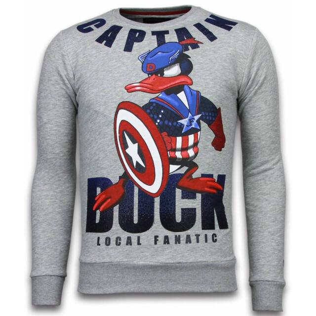 Local Fanatic Captain duck rhinestone sweater