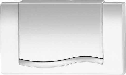 Plaque d'actionneur MEPAwave 420306 pour fonction marche / arrêt A32 / E21, chrome brillant
