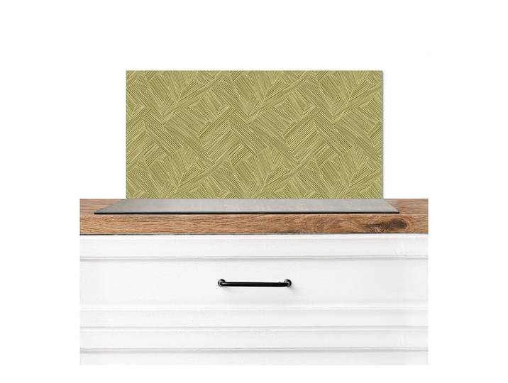 KitchenYeah Küchenrückwand Abstrakt - Modern - Grün, (1-tlg), Küchen rückwand, Küchenwand Verkleidung, 90x60 cm
