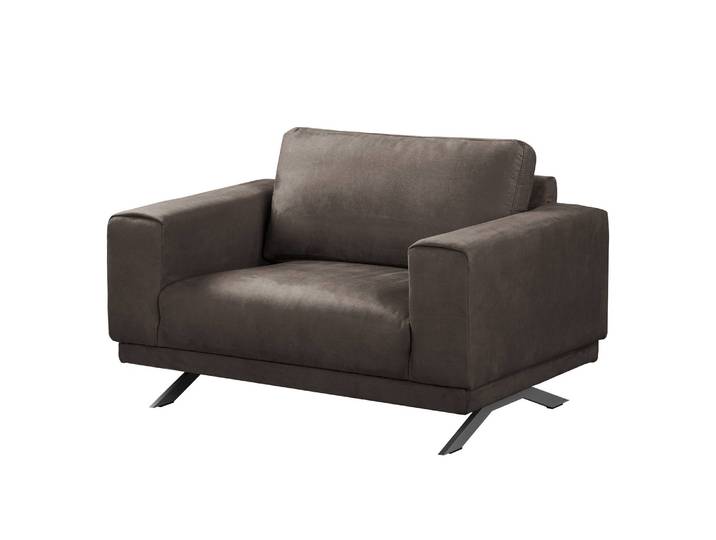 Sessel Braun/Braungrau Webstoff 121 x 81 x 89cm
