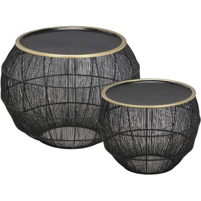 Beistelltisch MIRRORS AND MORE "Mika", schwarz, H:41cm, Tische, Beistelltisch