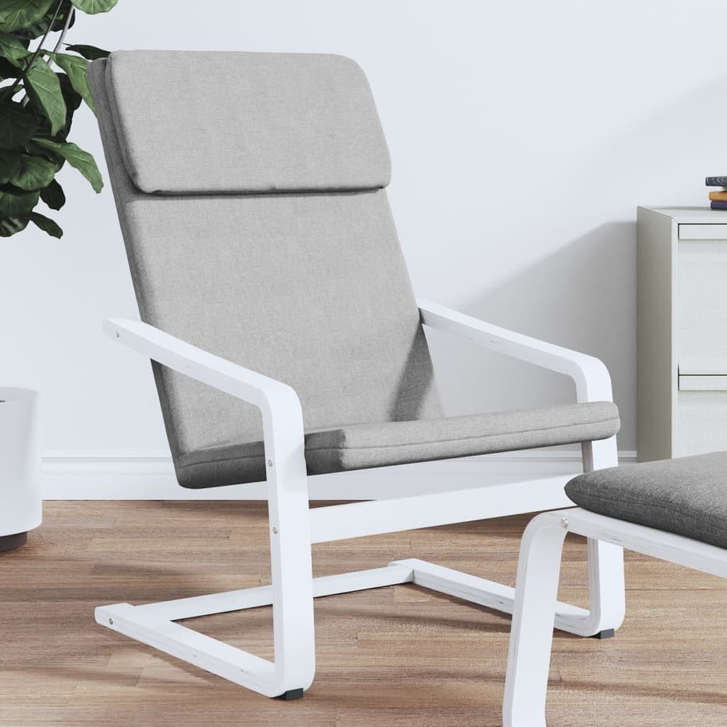 Living Store relaxfauteuil, lichtgrijs, gestoffeerd