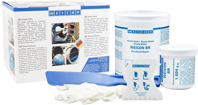 WEICON BR, bronzegefülltes Epoxidharz-System für Reparatur und Formgebung, 1,6 kg, bronze metallic (10420020)