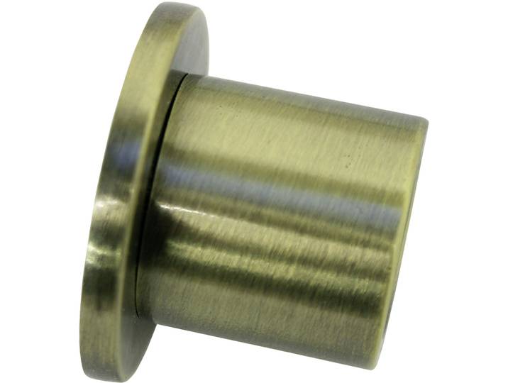 Wandbefestigung GARDINIA Memphis , grau (messingfarben), Gardinenstangenhalterungen, Wandbefestigung, Serie Einzelprogramm Memphis Ø 16 mm