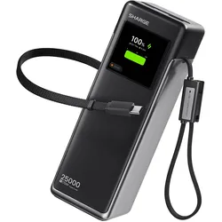 Sharge HyperTower 170 (25000 mAh, 170 W, 37 Wh), Powerbank, Grau