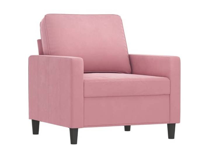 Fauteuil 1 place - - Petit Canapé - Rose - Polyester - 78x77x80 cm - Capacité 110 kg - Accoudoirs 2322