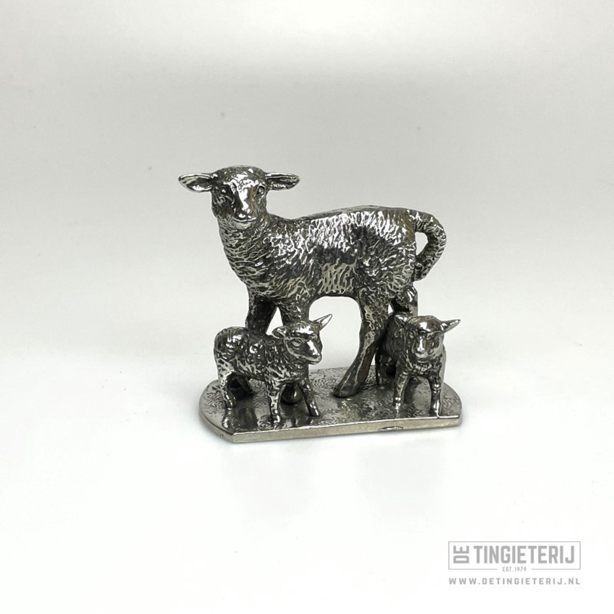 De Tingieterij Miniatuur Schaap met Lammeren voor Volwassenen