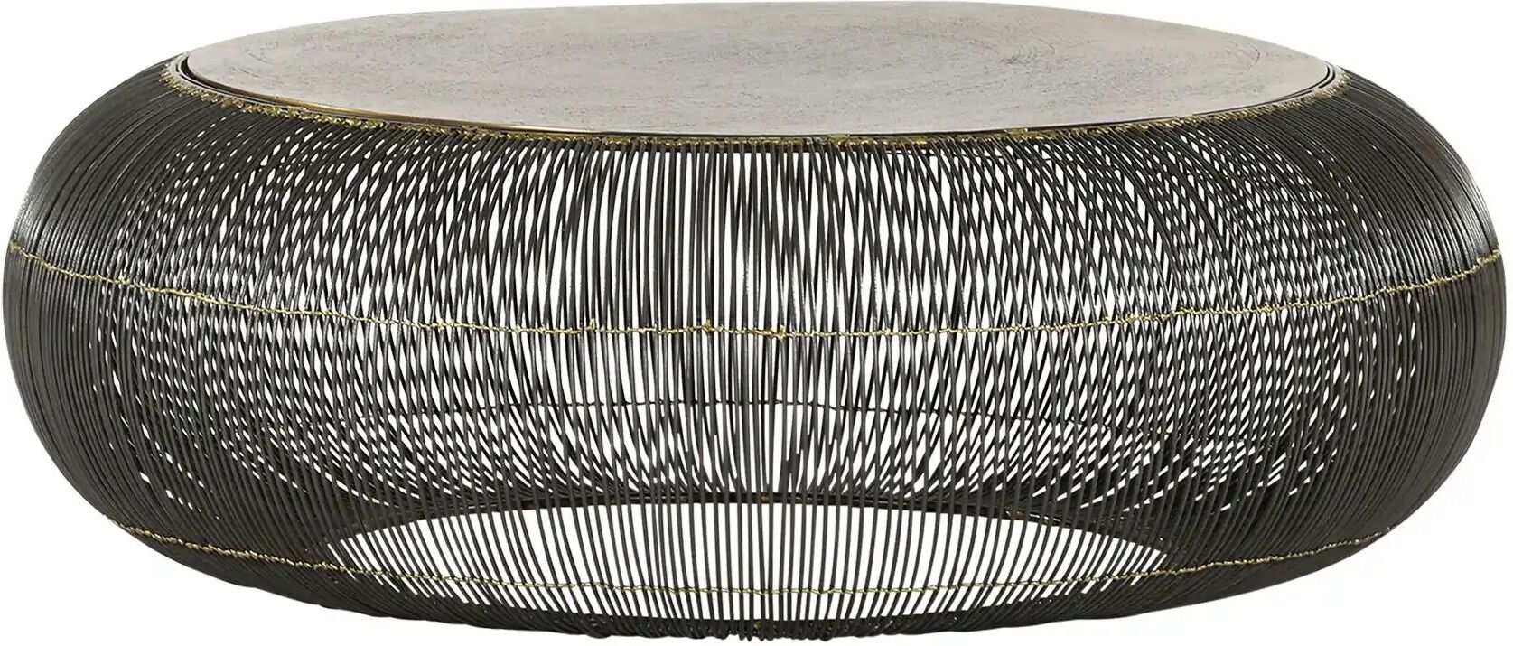 Höffner Couchtisch  Cake ¦ gold ¦ Maße (cm): H: 26  Ø: 75