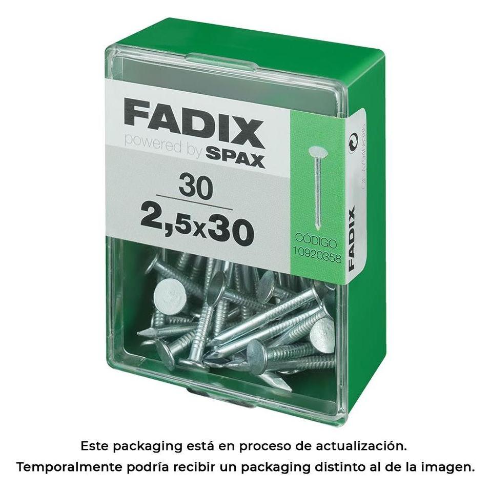 Fadix Box m 30 Stück. cp Nagel breit Stahl 2.5x30mm (49456006)