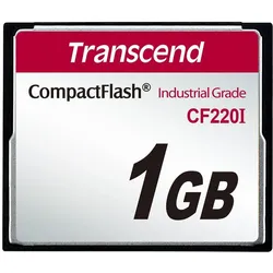 Transcend CF220I (1 GB, CF), Speicherkarte, Schwarz