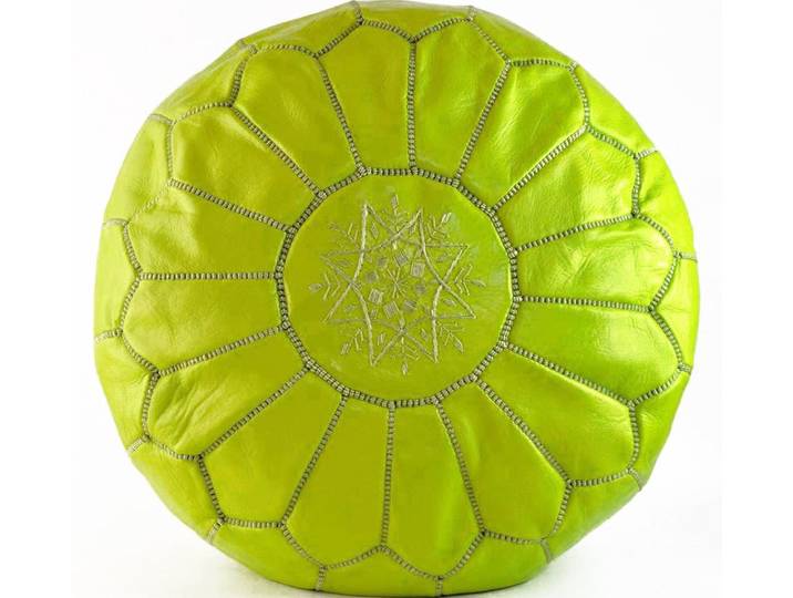 ALMADIH Pouf Leder Pouf Marokkanischer Echtleder Handarbeit Sitzsack
