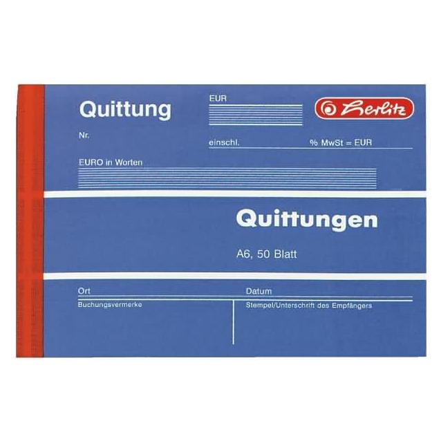 Herlitz Quittungsblock A6 401 50Bl. (50x) (886606)