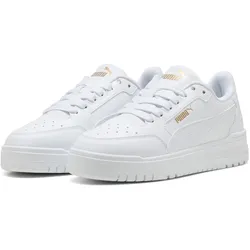 PUMA Shuffle Downtown Lo Sneaker Kinder 01 - PUMA white/PUMA white/PUMA gold 36