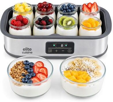 Elite Cuisine EYMECL0062 Programmable ProBioticPRO Digital Yogurt Maker