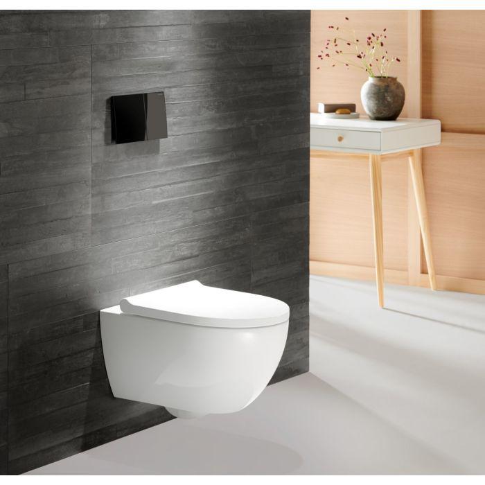 Geberit Acanto WC mit WC-Sitz 502774008 4,5 l,spülrandlos, TurboFlush, weiß KeraTect