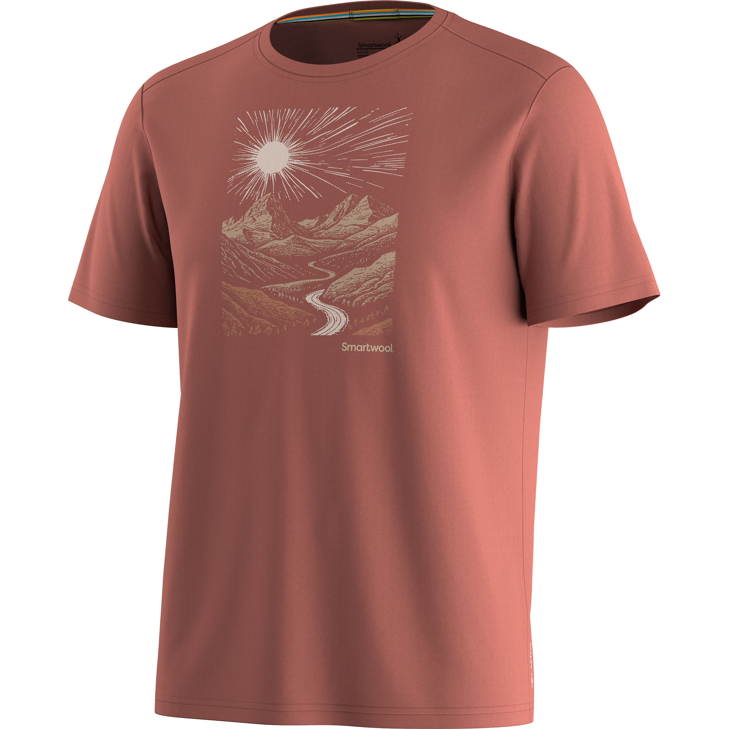 Smartwool Wander Valley Active Herren T-Shirts braun Größe XL Lifestyle Schnell trocknend Merinowolle