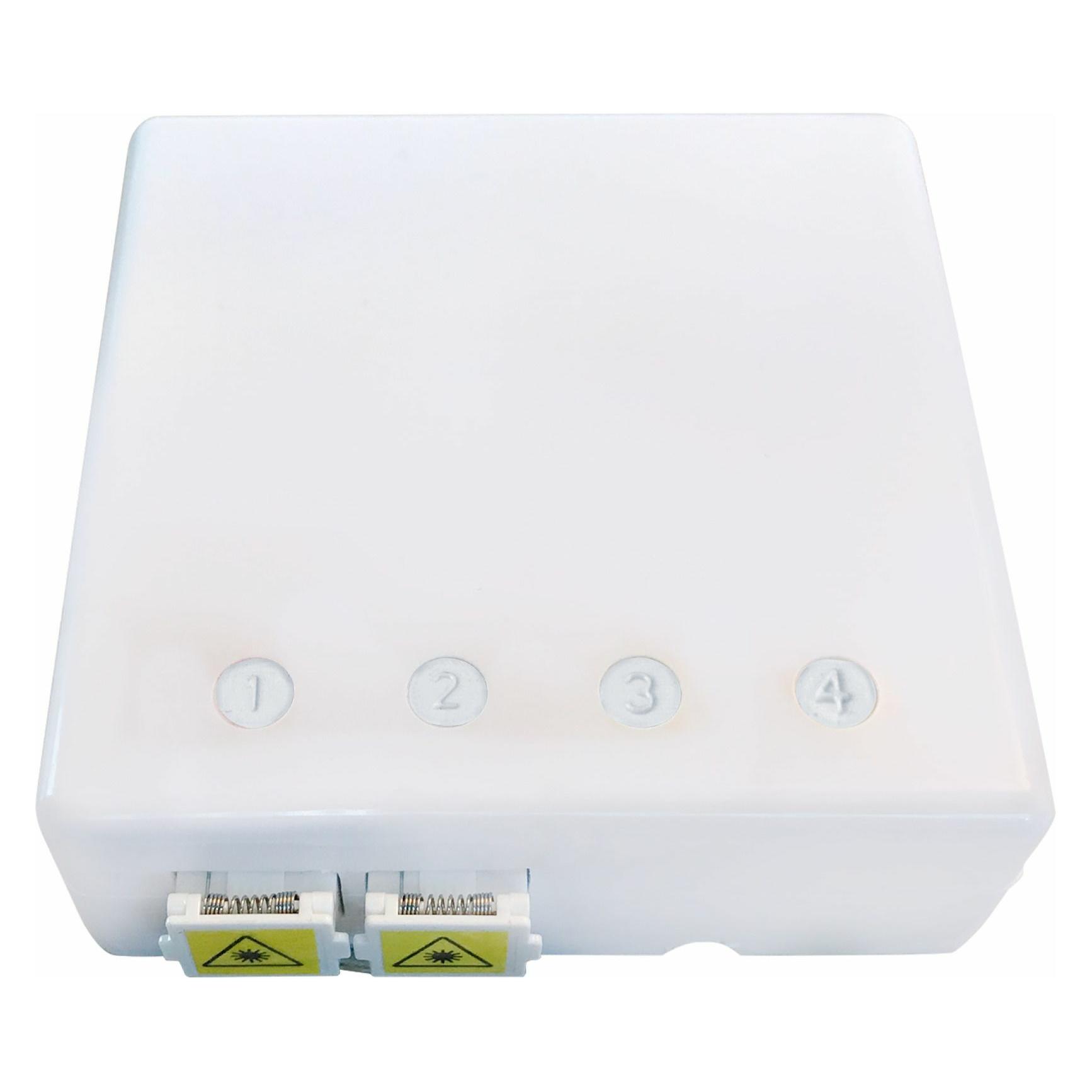 EFB Elektronik FTTH Box für 4 Kupplungen SC-S oder LC-D 80x80 mit Kabelführung, Crimpversion (FTTH-BOX-IN-6)