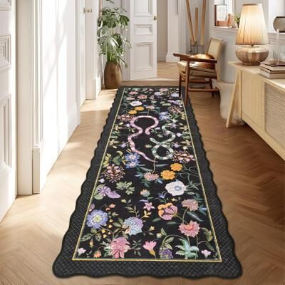 "Garvee Modern 2'x6'Area Rug,Pastoral Floral Snake Pattern Boho Rug - 2'3"" x 12' Runner"