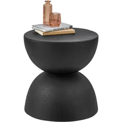 Beistelltisch/Sitzhocker Tondo Schwarz