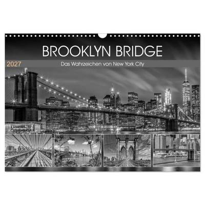 BROOKLYN BRIDGE Das Wahrzeichen von New York City (Wandkalender 2027 DIN A3 quer), CALVENDO Monatskalender