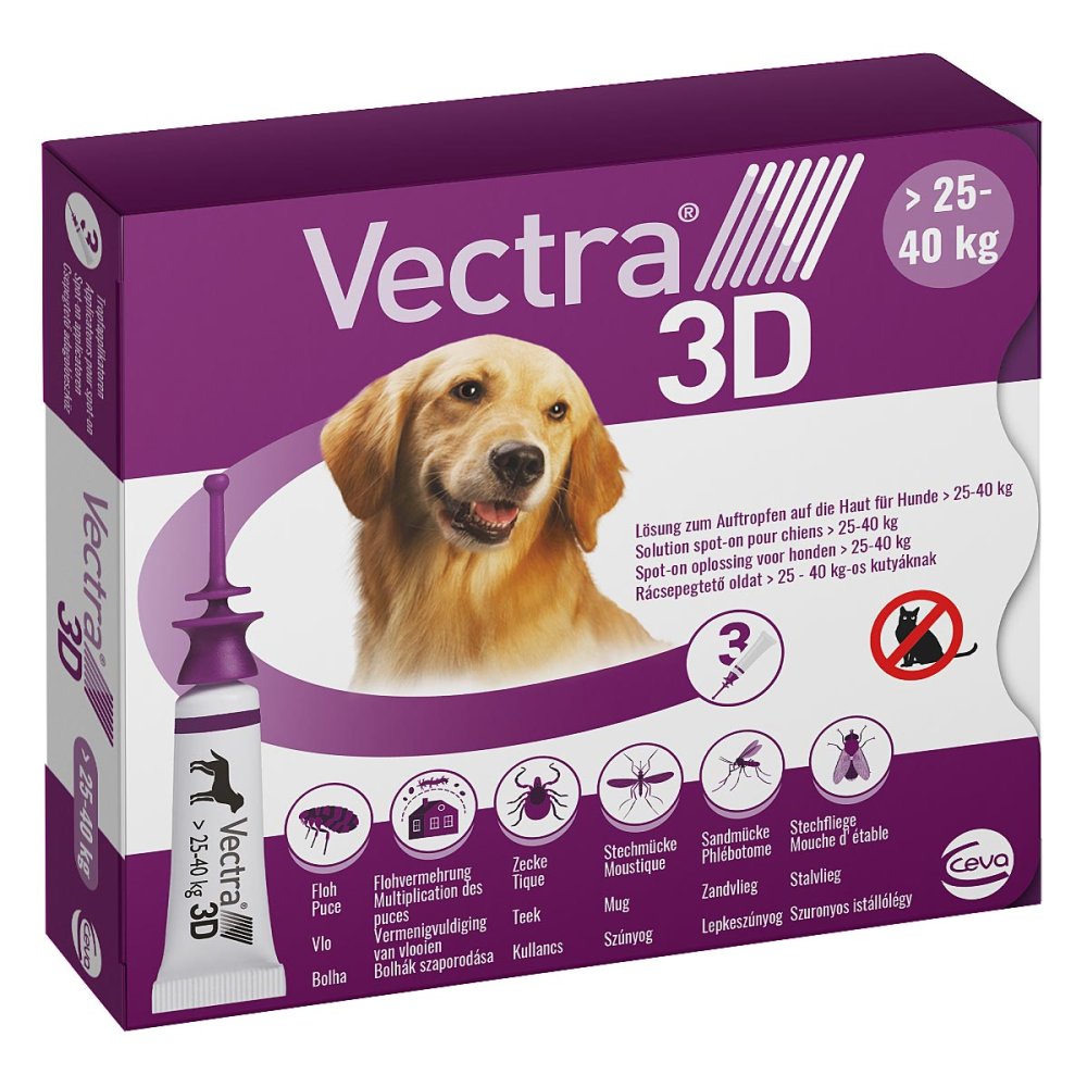 O'ZOO GmbH Vectra 3D Lösung gegen Zecken & Flöhe für Hunde 25-40 Kg 18910211
