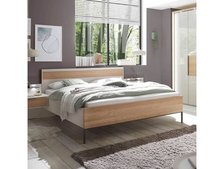 Bett Selunara Komfort 180x210cm Sand modern, höhenverstellbar