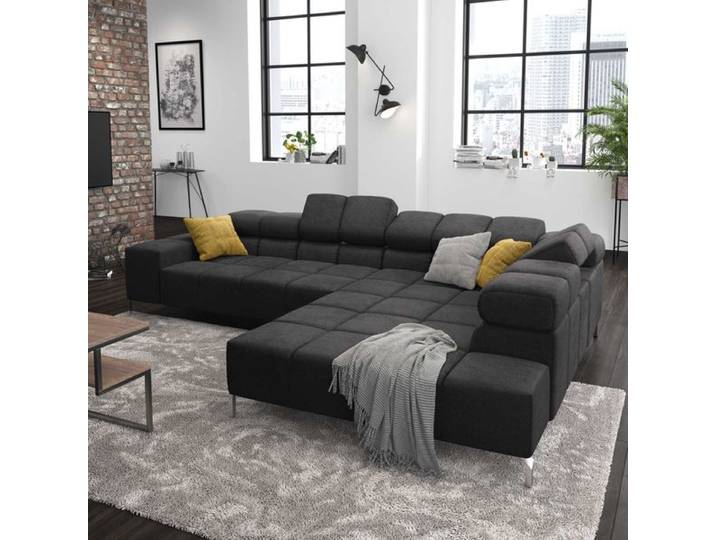 HOMELIV. Ecksofa Cambridge 321x216x85cm Webstoff