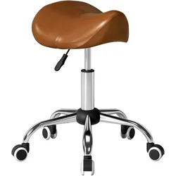 ARBEITSHOCKER Drehstuhl Drehhocker Rollhocker Sattelhocker Hocker Braun
