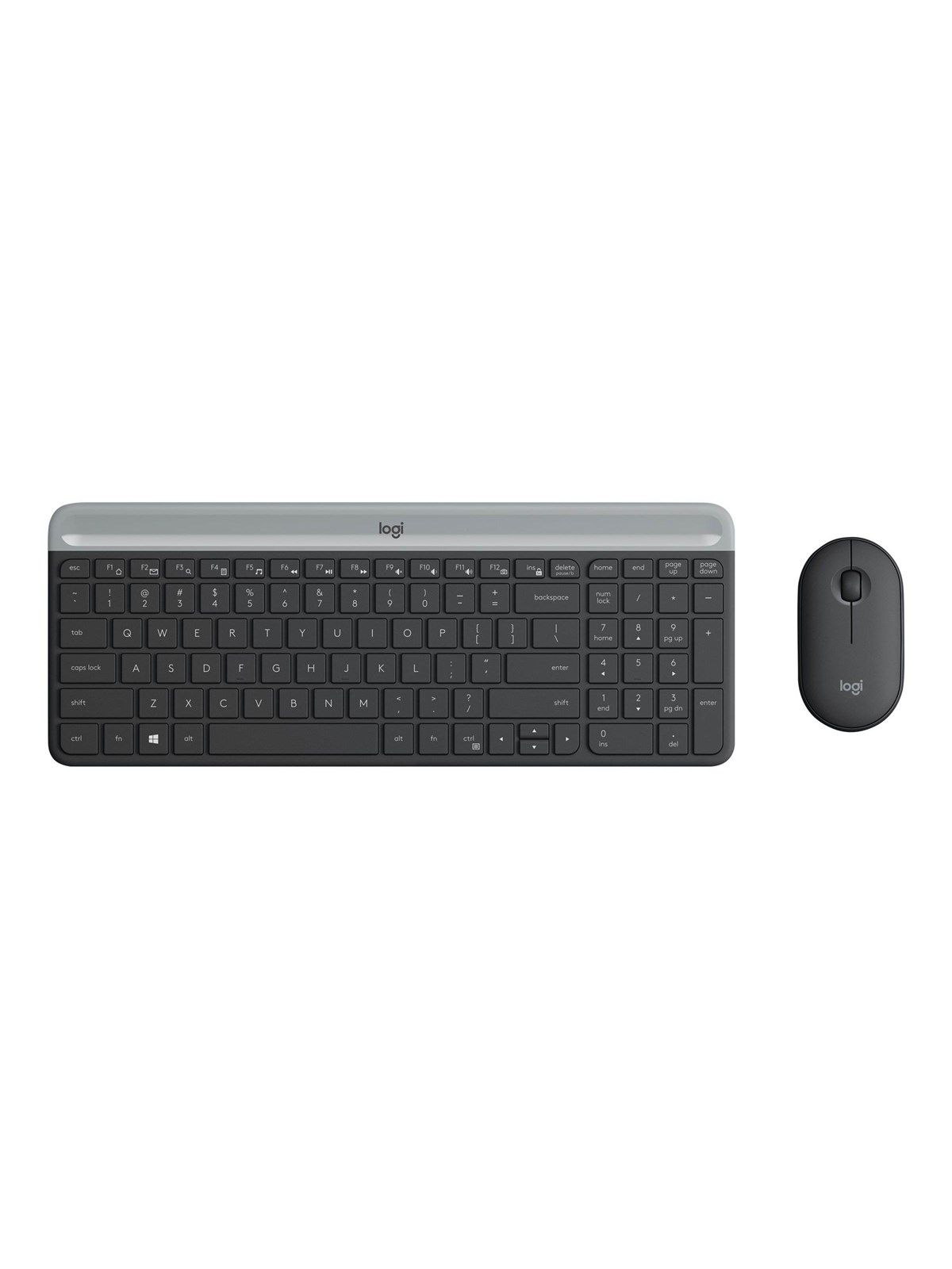 Logitech Slim Wireless Combo MK470 - Tastatur & Maus Set - Deutsch - Grau
