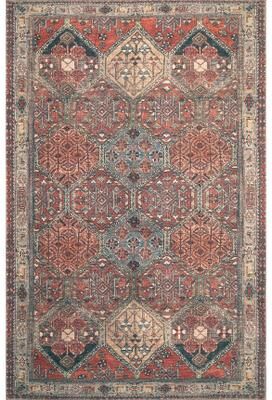 Domani Grove Machine Washable Persian Medallion Area Rug