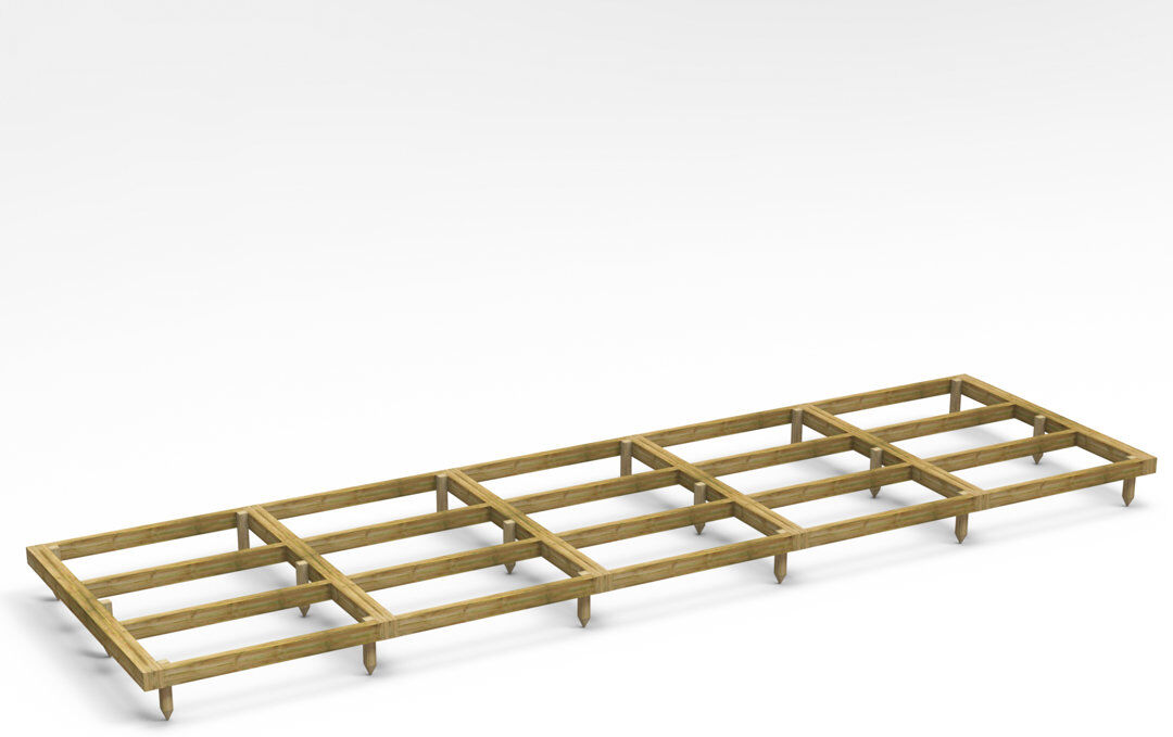 Powersheds 20 x 6ft Pressure Treated Timber Base Kit 10cm H X 179cm W X 603.8cm D