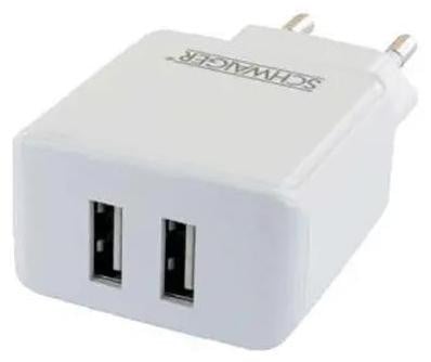 Schwaiger LPRO230502 Ladeadapter 230V met 2x USB 2.4A wit
