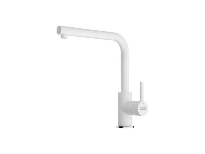 Franke Lina L Polar White Küchenarmatur mit herausziehbarem Auslauf, 115.0728.485