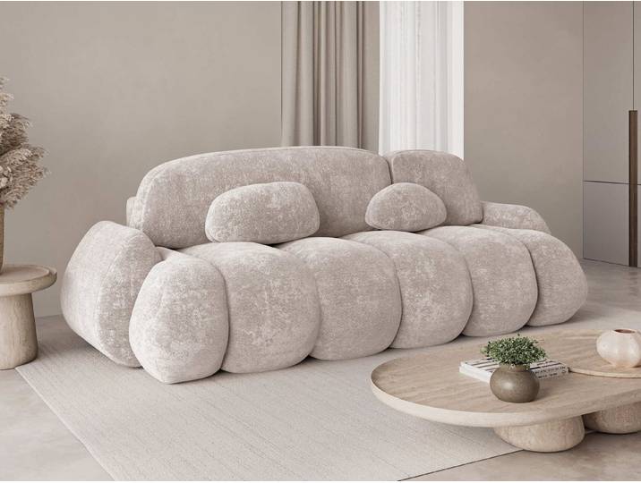MOEBLO Schlafsofa STONE, Design Schlafsofa mit Schlaffunktion - modernes Sofa mit Bettkasten, frei stellbar, inklusive Kissen, Couch Polstermöbel Sitzmöbel Wohnzimmermöbel 3-Sitzer-Sofa Stoffsofa, (BxHxT): 270 x 103 x 113 cm