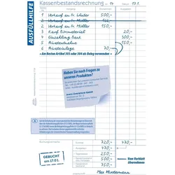 Avery Zweckform Formularbuch Kassenbericht A5 2x40 Blatt mit Ausfüllhilfe