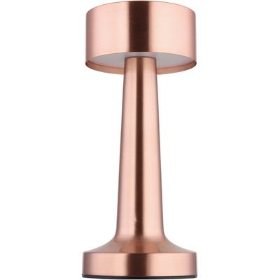 GLOBO LIGHTING LED Tischleuchte "ANGELIKA - Akkutischleuchte", rosa (kupferfarben matt), 1, 1 Stk., Leuchten, Design Tischleuchte, Akku, modern, Akkulampe, CCT, LED Tischlampe LED Tischleuchte