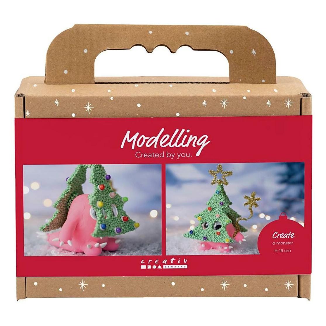 Creativ Company Mini Craft Kit Modelling - Christmas tree monster - assorted colours (977829) (977834)