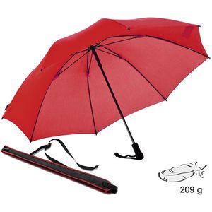 Euroschirm Regenschirm Swing Liteflex, rot, sturmfest, manuell, Ø 100 cm, 64 cm, Trekkingschirm