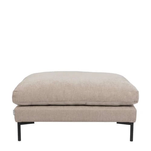 Zuiver hocker Summer beige met stoffen bekleding