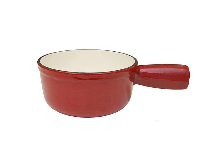 Heidi Cheese Line Fonduepfanne, Rot, Weiss, Metall, 0.5 l, rund, rostfrei, geschmacksneutral, Tischgrills & Fondues, Fondue-Sets