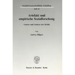 Artefakt und empirische Sozialforschung., Fachbücher von Andrea Hilgers