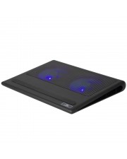 rivacase 5557 43,9 cm 17.3 Zoll 2 Stücke 11 1100 RPM Schwarz USB Laptop-Kühler 17.3” 360x280x45 mm schwarz (5557 BLACK)