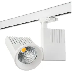 SG LEUCHTEN LED-Schienenstrahler 40W weiß Zip Pro 3-Phasig 320734 Konverter 1LED 3000K